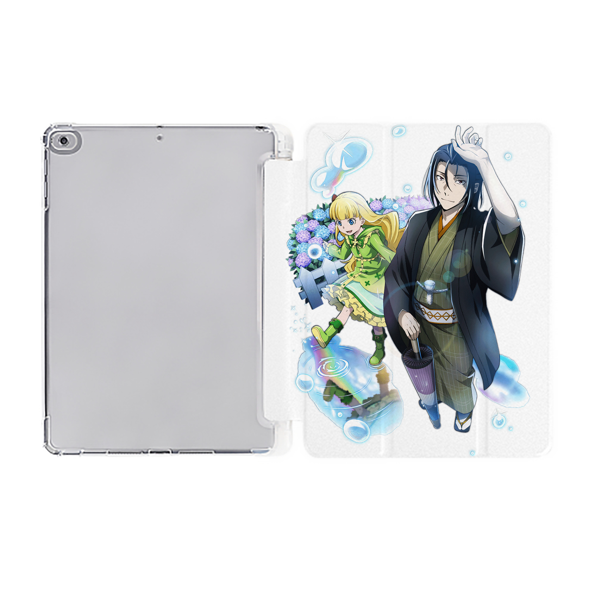 （画像用） 文豪ストレイドッグス Bungo Stray Dogs IPad ケース ペン収納付き 三つ折りスタンド PUレザー×シリコン 対応機種9.5/10.5/10.9インチ
